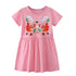 Kids Girls Cartoon Embroidered Summer Dresses childrensterritory