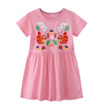 Kids Girls Cartoon Embroidered Summer Dresses childrensterritory