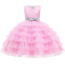 Kids Girl Fluffy Flower Wedding Birthday Party Dresses