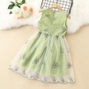Kids Girls Elegant Embroidery Pattern Summer Party Dress