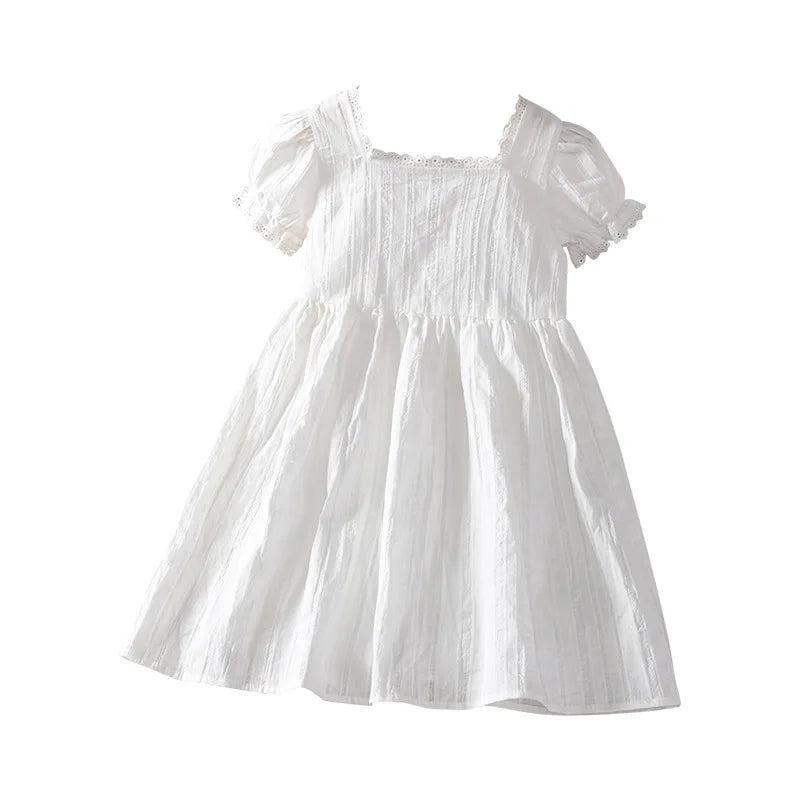 Kids Girls Elegant White Summer Princess Dress childrensterritory