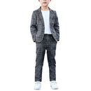 Kids Classic Checkered Formal Wedding Suits childrensterritory