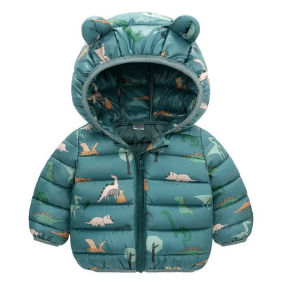 Baby Kids Cartoon Design Puffer Winter Jacket childrensterritory