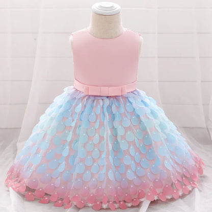 Mermaid Style Birthday/Christening Puffy Dress for Baby Girl