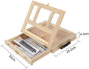 Multi-Layer Wooden Easel Box with Drawers for Stationery Storage childrensterritory