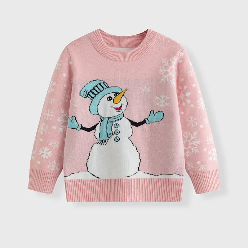 Kids Cartoon Print Soft Warm Sweaters