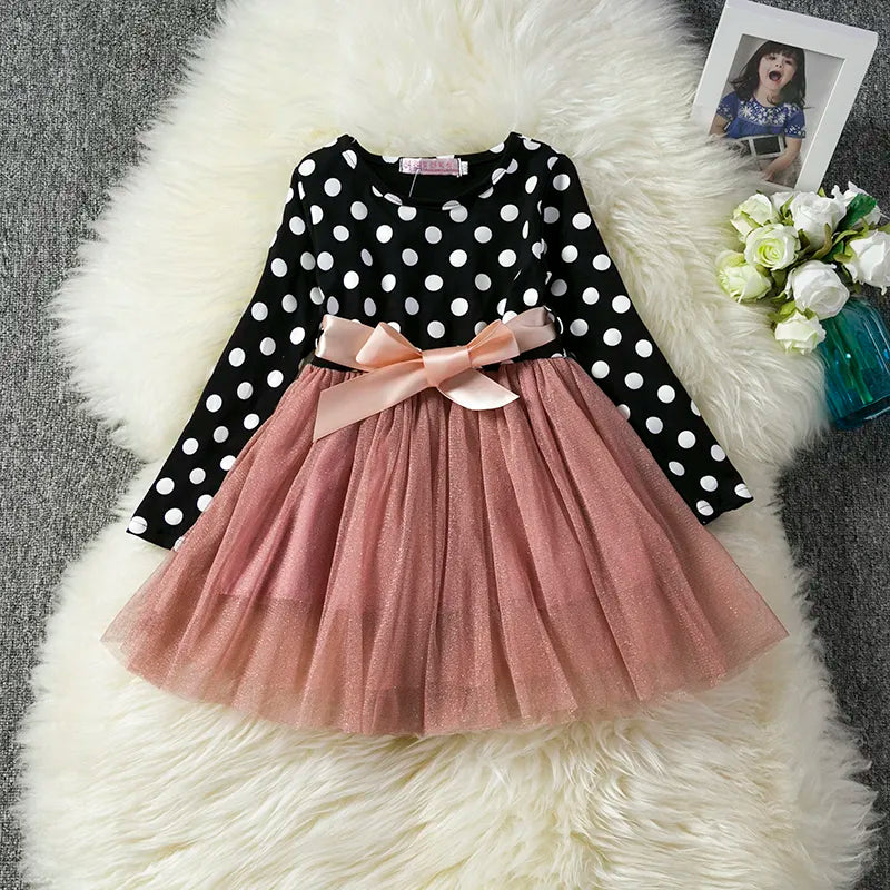 Kids Girl Star Sequin Mesh Winter Party Dresses childrensterritory