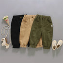 Little Boys Solid Color Casual Pants For Spring Autumn childrensterritory