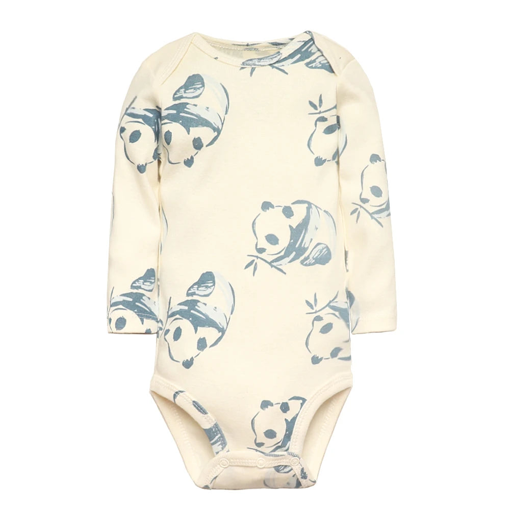 Cartoon Print Soft Cotton Bodysuits For Newborn Babies childrensterritory