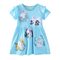Cartoon Embroidery Design Kids Girls Summer Dresses childrensterritory