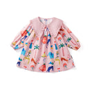 Kids Girls Peter Pan Collar Graffiti Print Dress childrensterritory