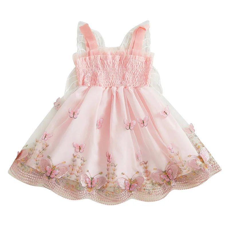 Girls’ Elegant Sleeveless Bow Design Princess Dress