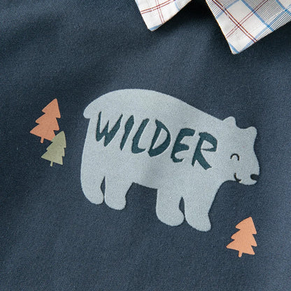 Little Boy’s Cartoon Design Casual Cotton Sweatshirt childrensterritory