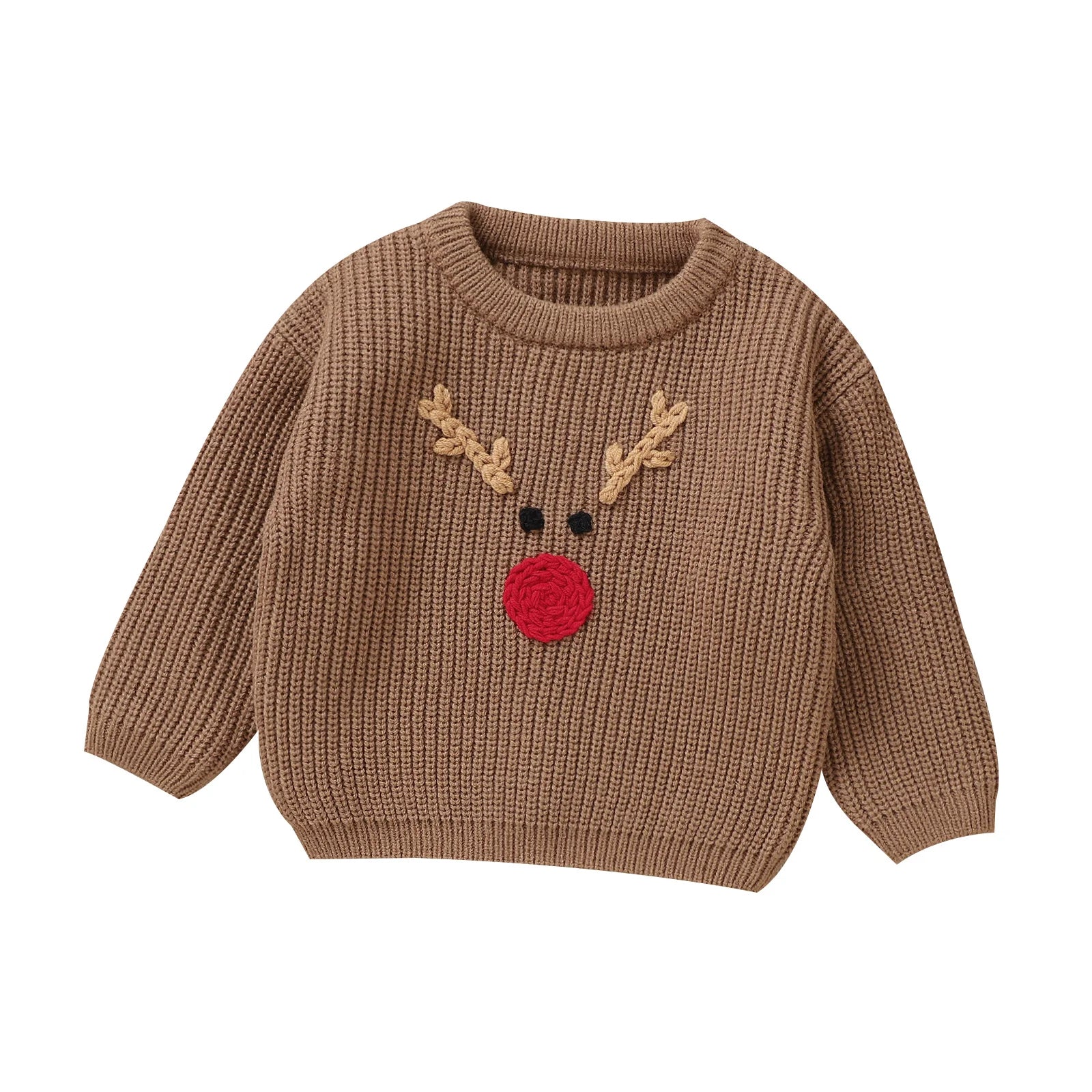 Kids' Long-Sleeved Cartoon Print Warm Sweater