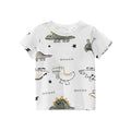 Cartoon Letter Printed Kids Boys Girls Loose Summer Cotton Top childrensterritory