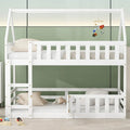 Fenced-in and Door-Equipped Twin-Over-Twin bunk bed