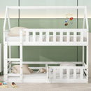 Fenced-in and Door-Equipped Twin-Over-Twin bunk bed