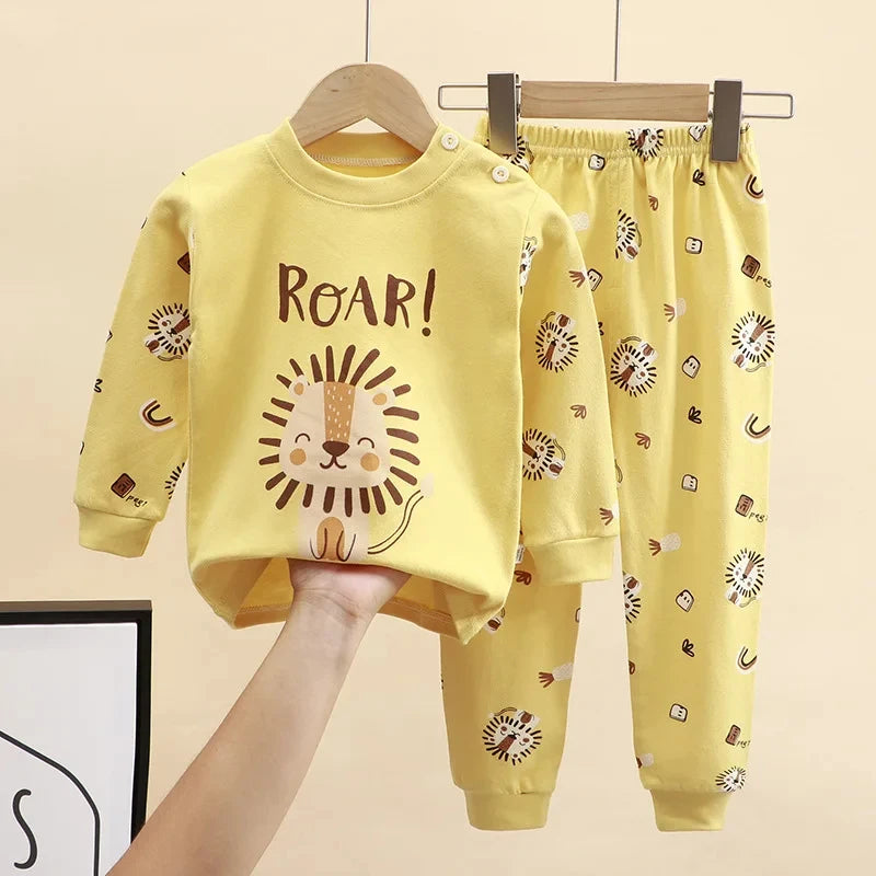 Kids Cartoon Print Autumn Casual Clothing Set