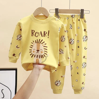 Kids Cartoon Print Autumn Casual Clothing Set childrensterritory