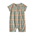 Baby Boy Plaid Casual Short Sleeve Summer Romper childrensterritory