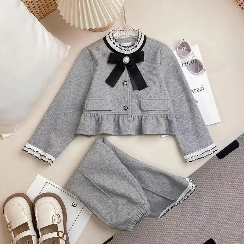 Girls’ Long-Sleeved Stylish Outfit Sets childrensterritory
