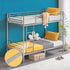 Metal Twin Bunk Beds for Kids/Teens/Adults with Stairs childrensterritory