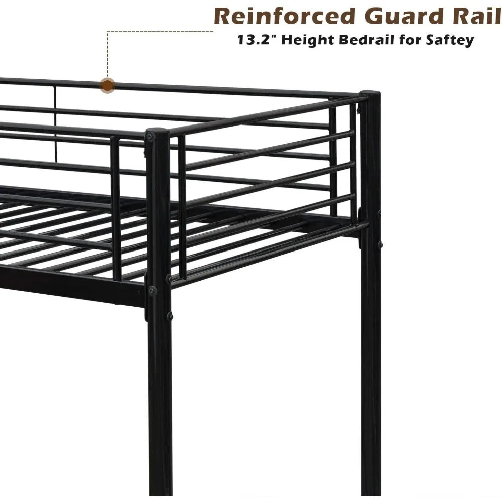 Metal Twin Bunk Beds for Kids/Teens/Adults with Stairs childrensterritory