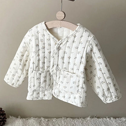 Kids Sleeveless Cotton-padded Printed Warm Coats childrensterritory