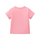 Kids Girls Cartoon Dog Embroidery Summer Pink Top childrensterritory