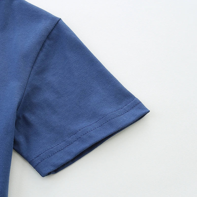 Cartoon Ships Design Summer T Shirts for Kids Boys