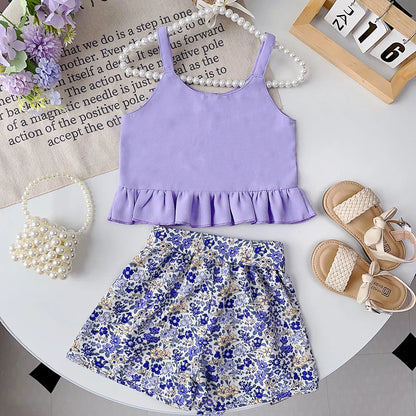 2pcs Summer Short Clothing Set For Girls childrensterritory