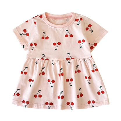 Cute Pattern Casual Little Girls Summer Dresses childrensterritory