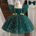 Toddler Girls Bow Design Formal Occasion Tutu Fluffy Gown childrensterritory