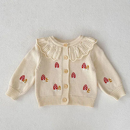 Baby Girl Hollow Out Knitwear Outfit Set