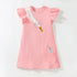 Kids Girls Cartoon Embroidered Summer Cotton Dress childrensterritory
