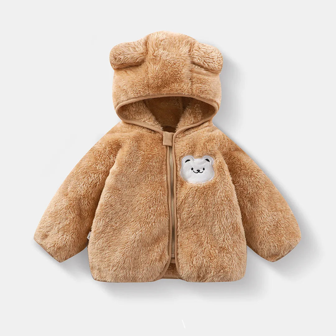 Kids Bear Design Long Sleeves Warm Jacket