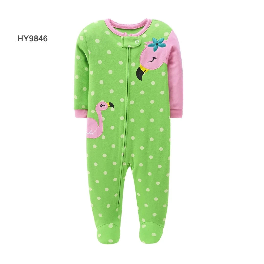 Newborn One-Piece Cotton Rompers with Zipper for All Seasons childrensterritory