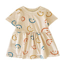 Cute Pattern Casual Little Girls Summer Dresses childrensterritory