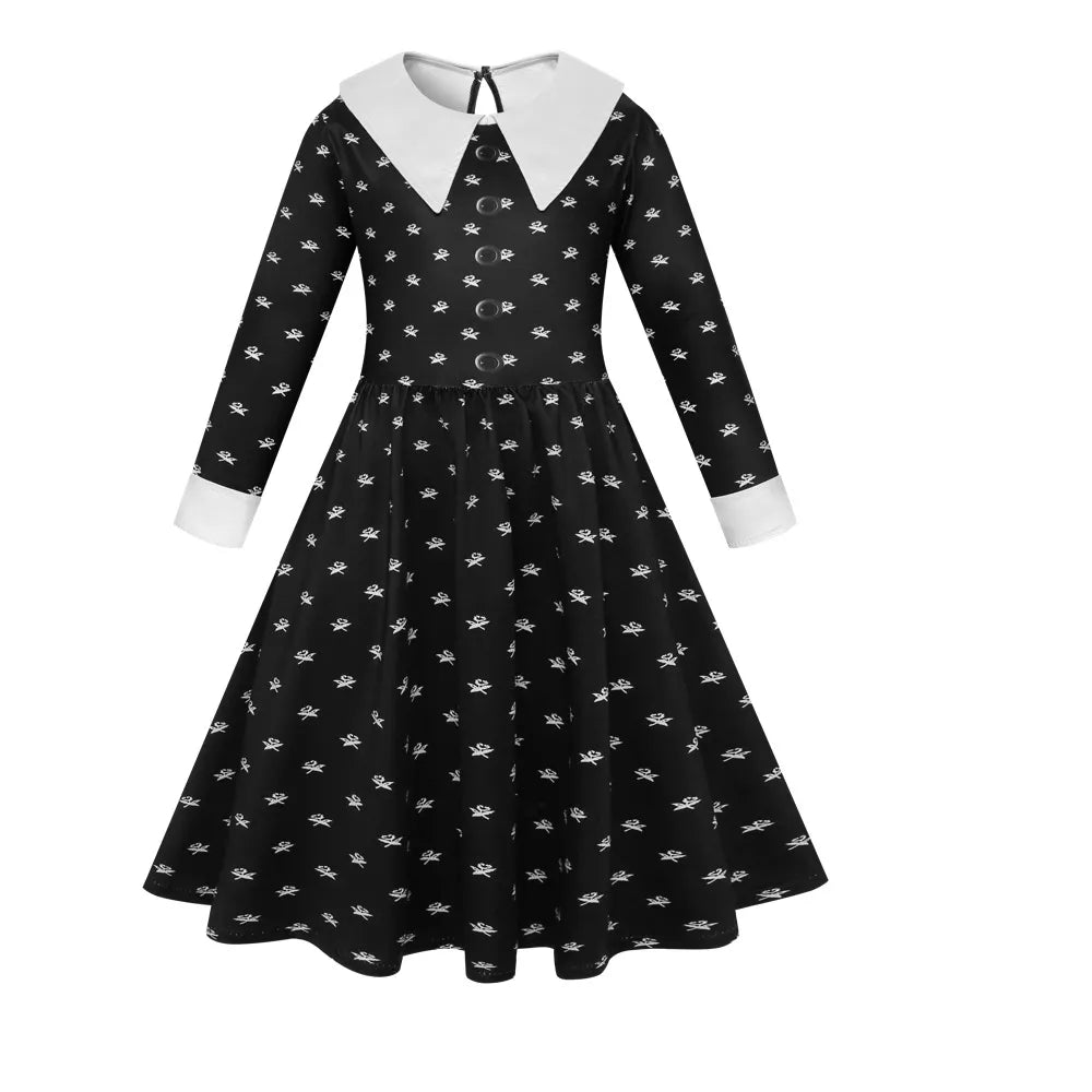 Wednesday Addams Kids Easter Halloween Party Costumes childrensterritory