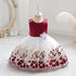 Cute Bow Golden Sequined Flower Birthday Dresses For Kids Girl childrensterritory
