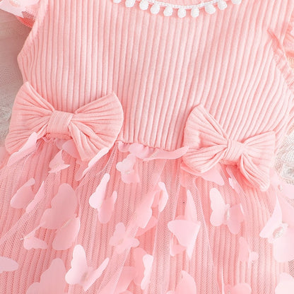 Baby Girl Butterfly Design Tulle Formal Princess Dresses childrensterritory