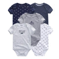 Short Sleeves Cartoon Print Soft Bodysuits For Baby Boys And Girls childrensterritory
