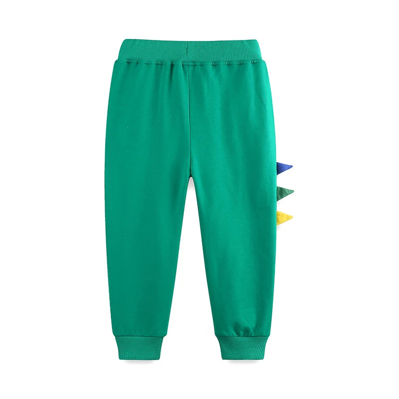 Dinosaurs Cartoon Embroidery Design Cotton Trousers For Boys childrensterritory