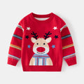Kids' Long-Sleeved Cartoon Print Winter Sweater