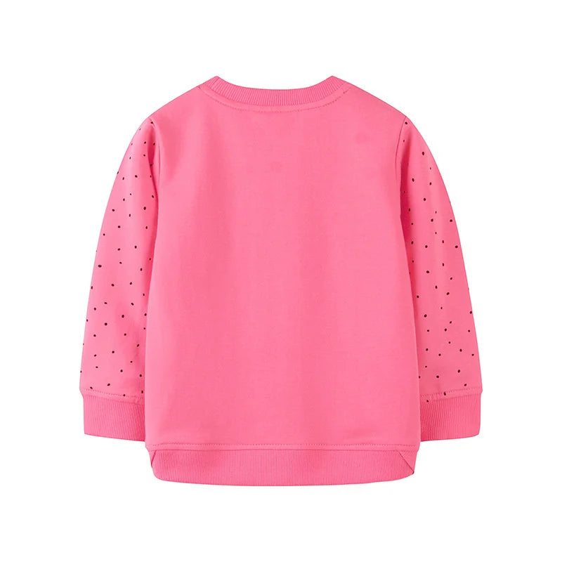 Little Girls Long Sleeves Cartoon Design Autumn Tops