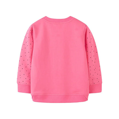 Little Girls Long Sleeves Cartoon Design Autumn Tops