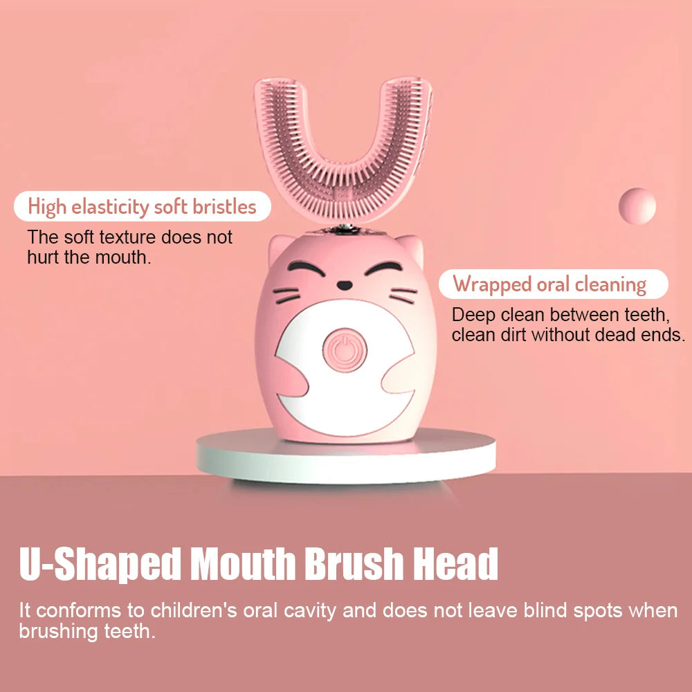 Automatic USB Rechargeable Kids U Shape Toothbrush childrensterritory