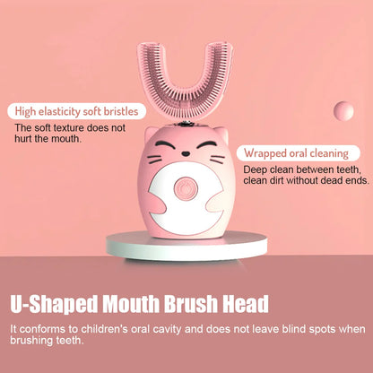 Automatic USB Rechargeable Kids U Shape Toothbrush childrensterritory
