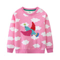 Kids Girls Cartoon Embroidery Long Sleeve Sweatshirts childrensterritory