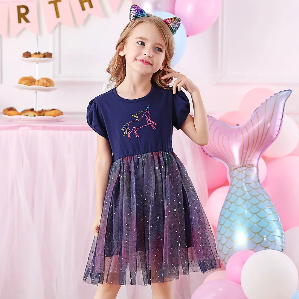 Kids Girl Mermaid Sequins Tutu Birthday Party Dresses childrensterritory